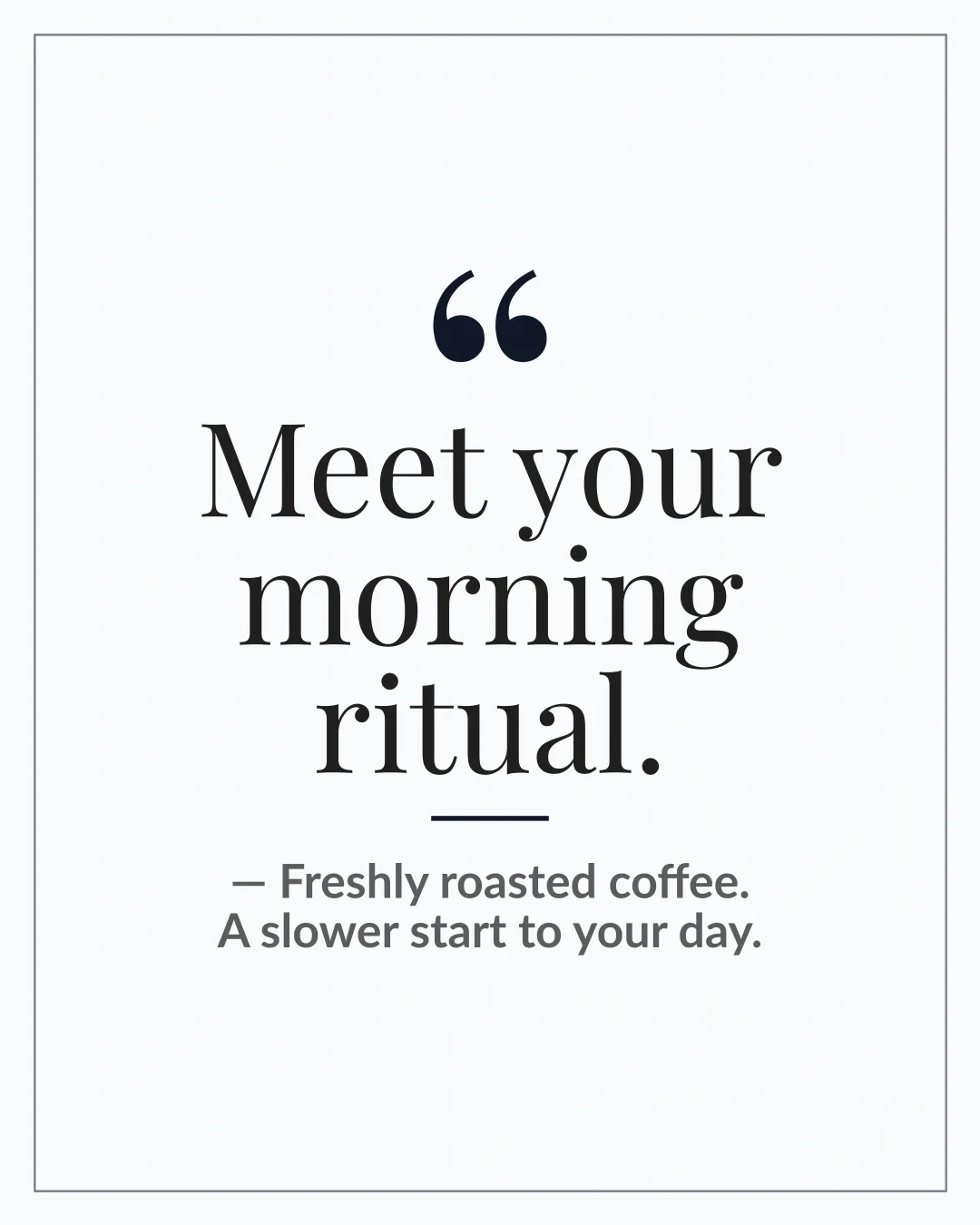 Coffee launch in Quote design