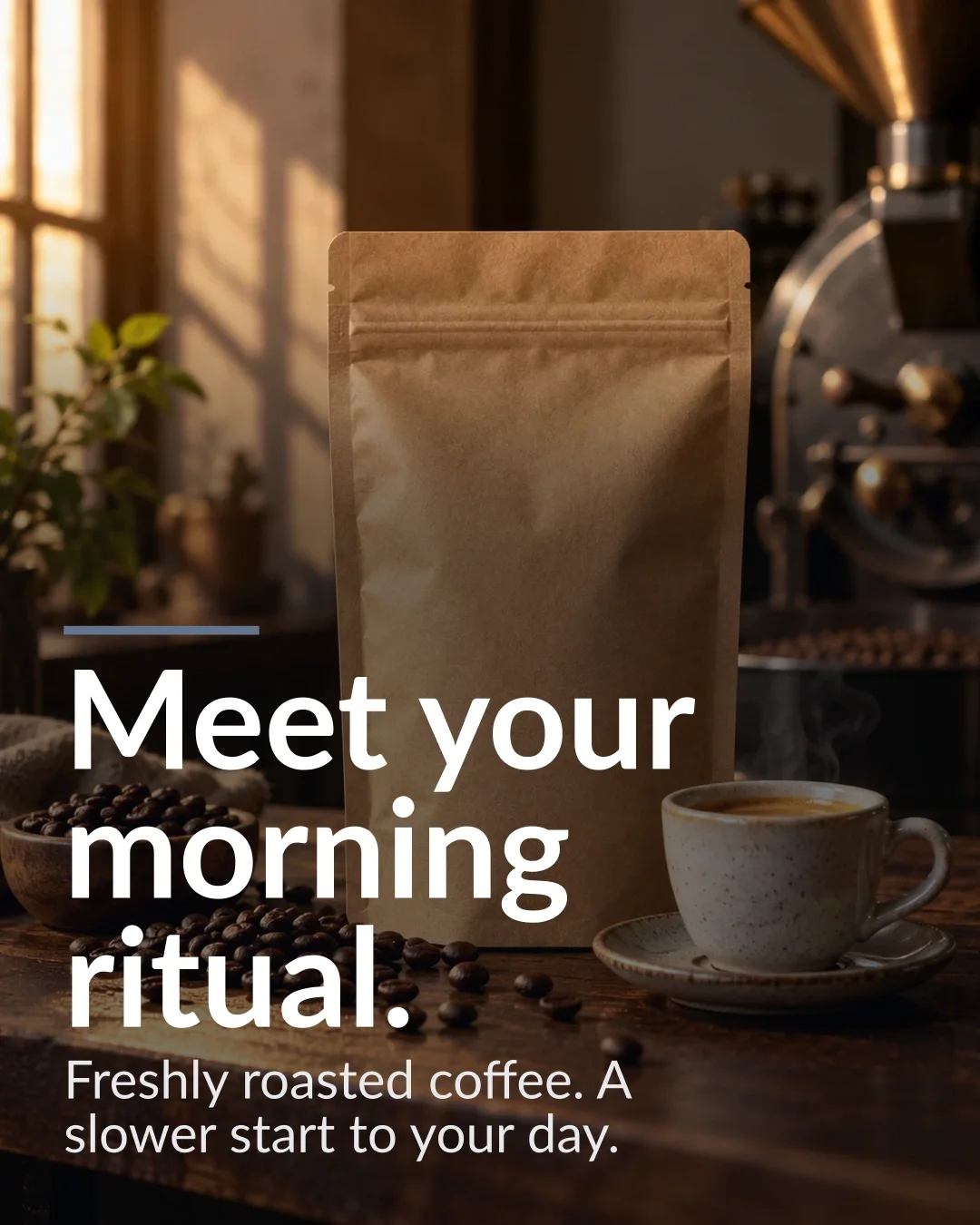 Coffee launch in Clean Brand design