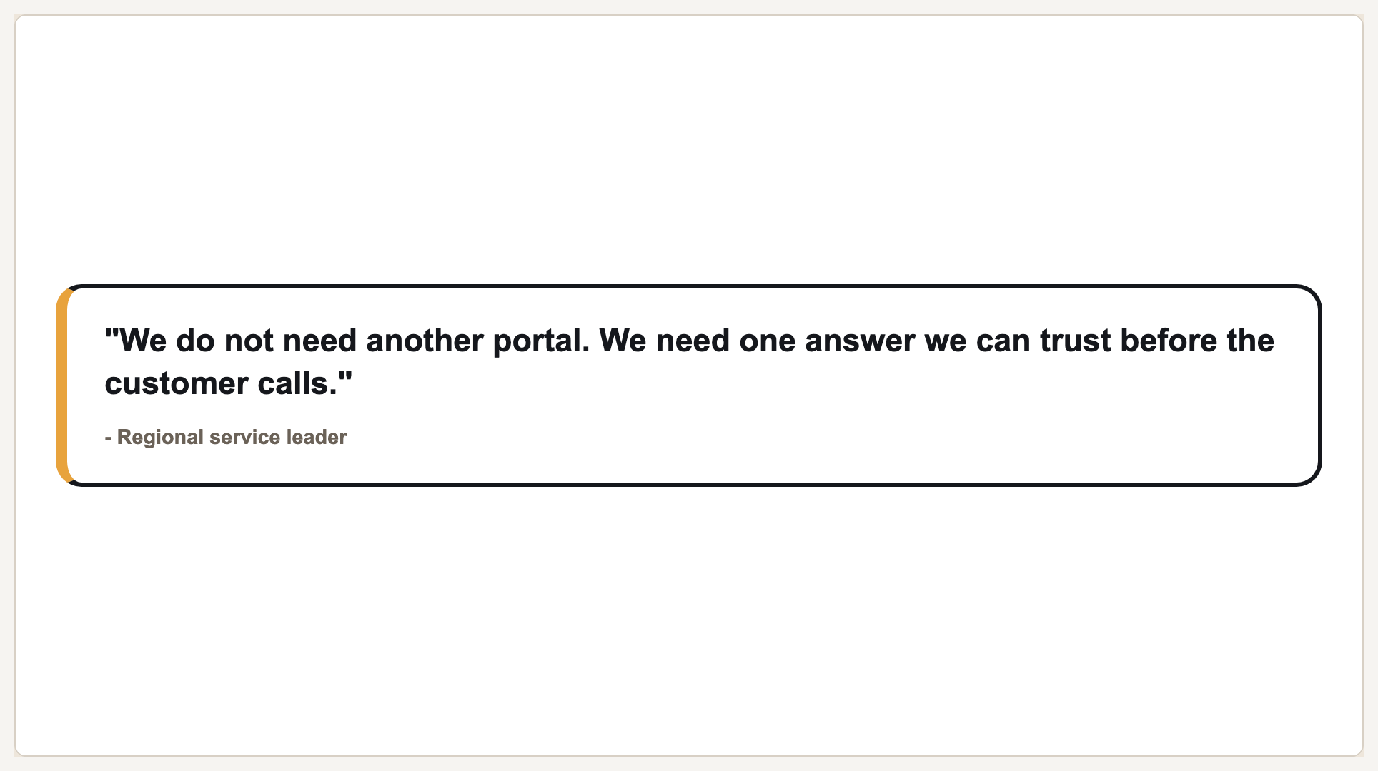 Voice of the customer preview