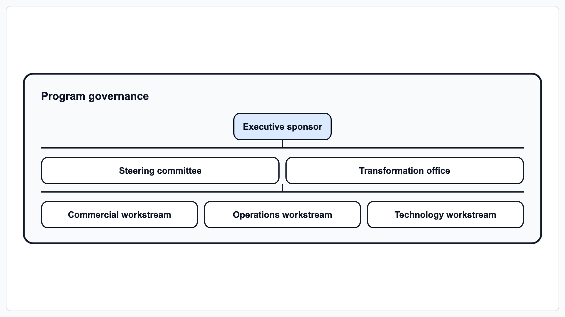 Program governance hierarchy preview