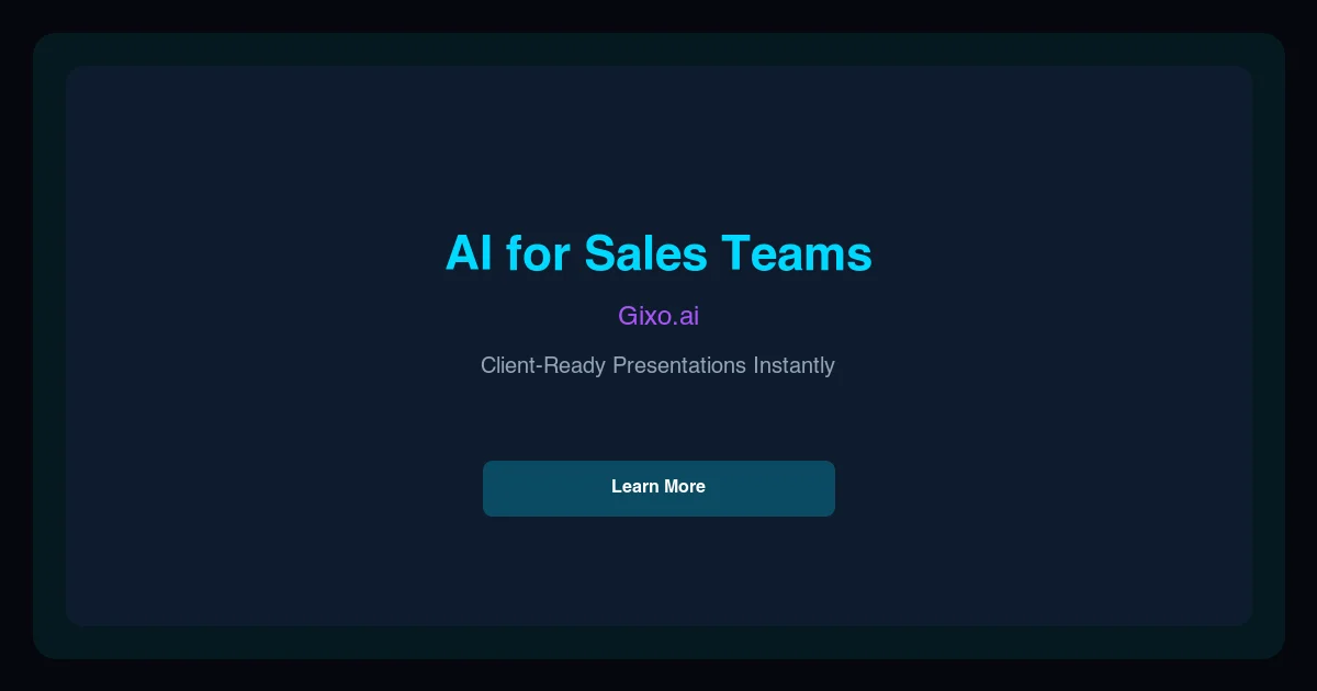 Sales deck workflow preview with persuasive slides, proof points, and call-to-action structure.