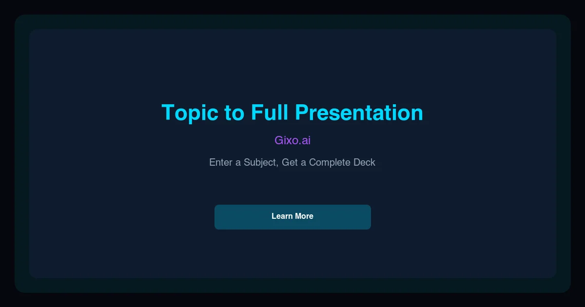 Topic to presentation workflow preview card