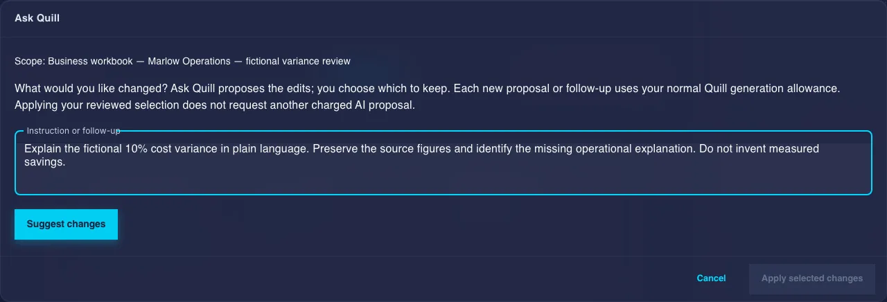 Describe a change and review the proposal