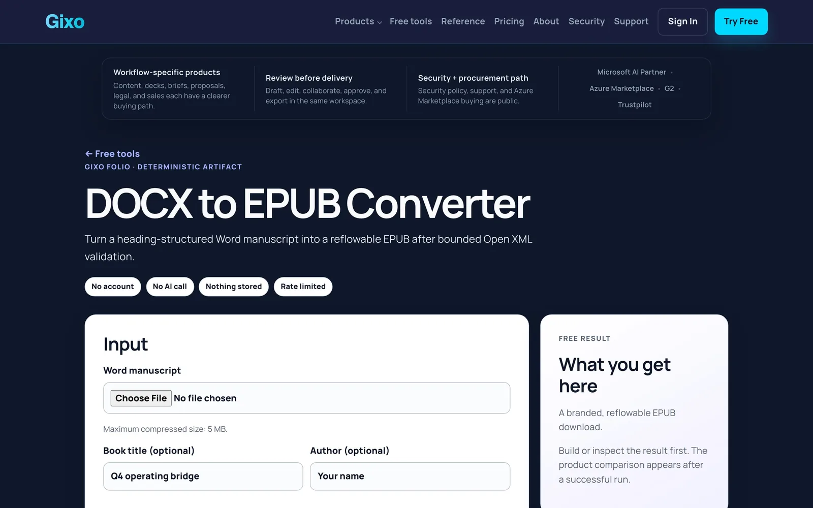 DOCX to EPUB Converter
