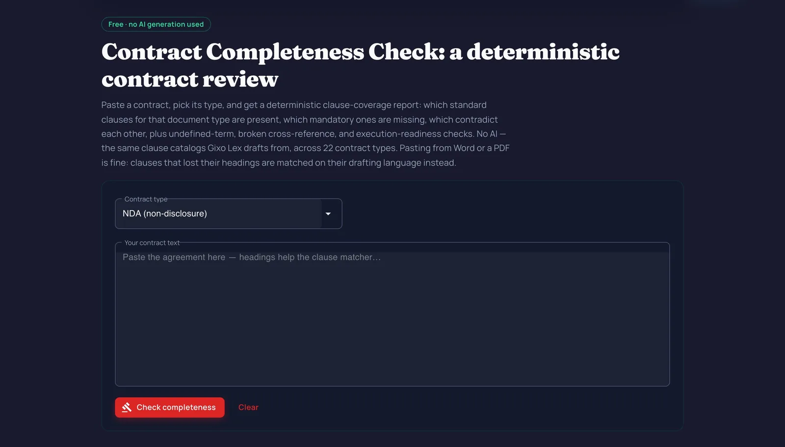 Contract Completeness Check